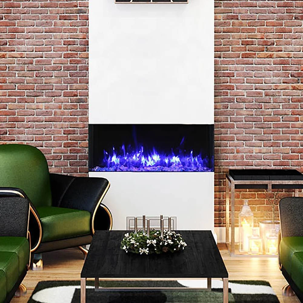 Remii BAY-SLIM Indoor/Outdoor Built-In 3-Sided Electric Fireplace With Decorative Media 4 Remii BAY-SLIM Indoor/Outdoor Built-In 3-Sided Electric Fireplace With Decorative Media - Image 2