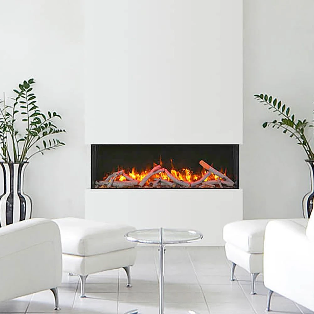 Remii BAY-SLIM Indoor/Outdoor Built-In 3-Sided Electric Fireplace With Decorative Media 5 Remii BAY-SLIM Indoor/Outdoor Built-In 3-Sided Electric Fireplace With Decorative Media - Image 3