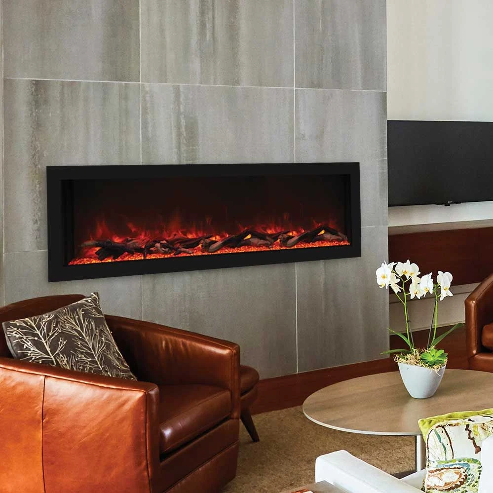 Remii 1027xx-DE Deep Indoor Built-In Electric Fireplace With Black Steel Surround 3 Remii 1027xx-DE Deep Indoor Built-In Electric Fireplace With Black Steel Surround