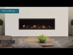 Sierra Flame AUSTIN-65G-DELUXE 65-Inch Austin Direct Vent Built-In Linear Gas Fireplace With Fireglass And Rock Media -Lennox Fires Shop XoaySve87QA 11