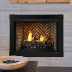 Monessen ACUF32-D Attribute 32-Inch Vent-Free Circulating Firebox With Gas Log Set