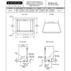 Monessen ACUF36-D Attribute 36-Inch Vent-Free Circulating Firebox With Gas Log Set 15 Monessen ACUF36-D Attribute 36-Inch Vent-Free Circulating Firebox With Gas Log Set -Lennox Fires Shop acuf36 spec a 03 22