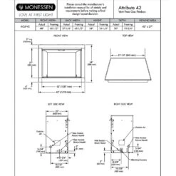 Monessen ACUF42-D Attribute 42-Inch Vent-Free Circulating Firebox With Gas Log Set 15 Monessen ACUF42-D Attribute 42-Inch Vent-Free Circulating Firebox With Gas Log Set -Lennox Fires Shop acuf42 spec a 03 22