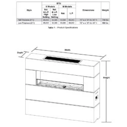 American Fyre Designs 211 Milan Low Linear Outdoor Gas Fireplace -Lennox Fires Shop afd 211 ta config spec a 12 22