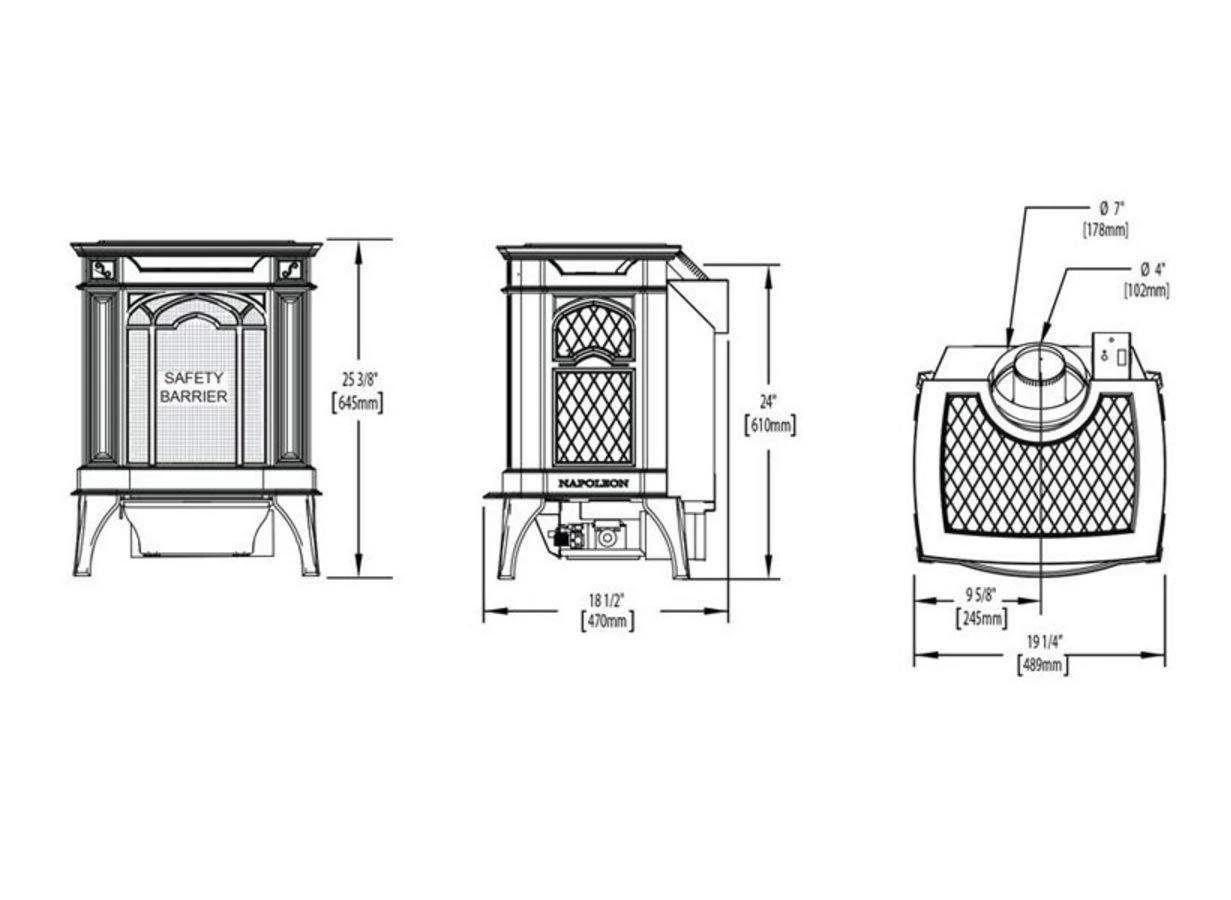 Napoleon GDS20E Arlington Electronic Ignition Direct Vent Cast Iron Stove 9 Napoleon GDS20E Arlington Electronic Ignition Direct Vent Cast Iron Stove - Image 7