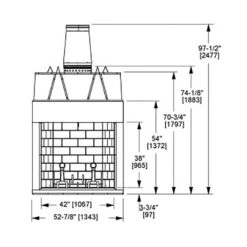 Majestic ASH42 Ashland 42-Inch Radiant Wood Burning Fireplace -Lennox Fires Shop ash42 specs a 12 20
