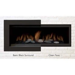 Sierra Flame AUSTIN-65G-DELUXE 65-Inch Austin Direct Vent Built-In Linear Gas Fireplace With Fireglass And Rock Media -Lennox Fires Shop austin 65g config e 11 22