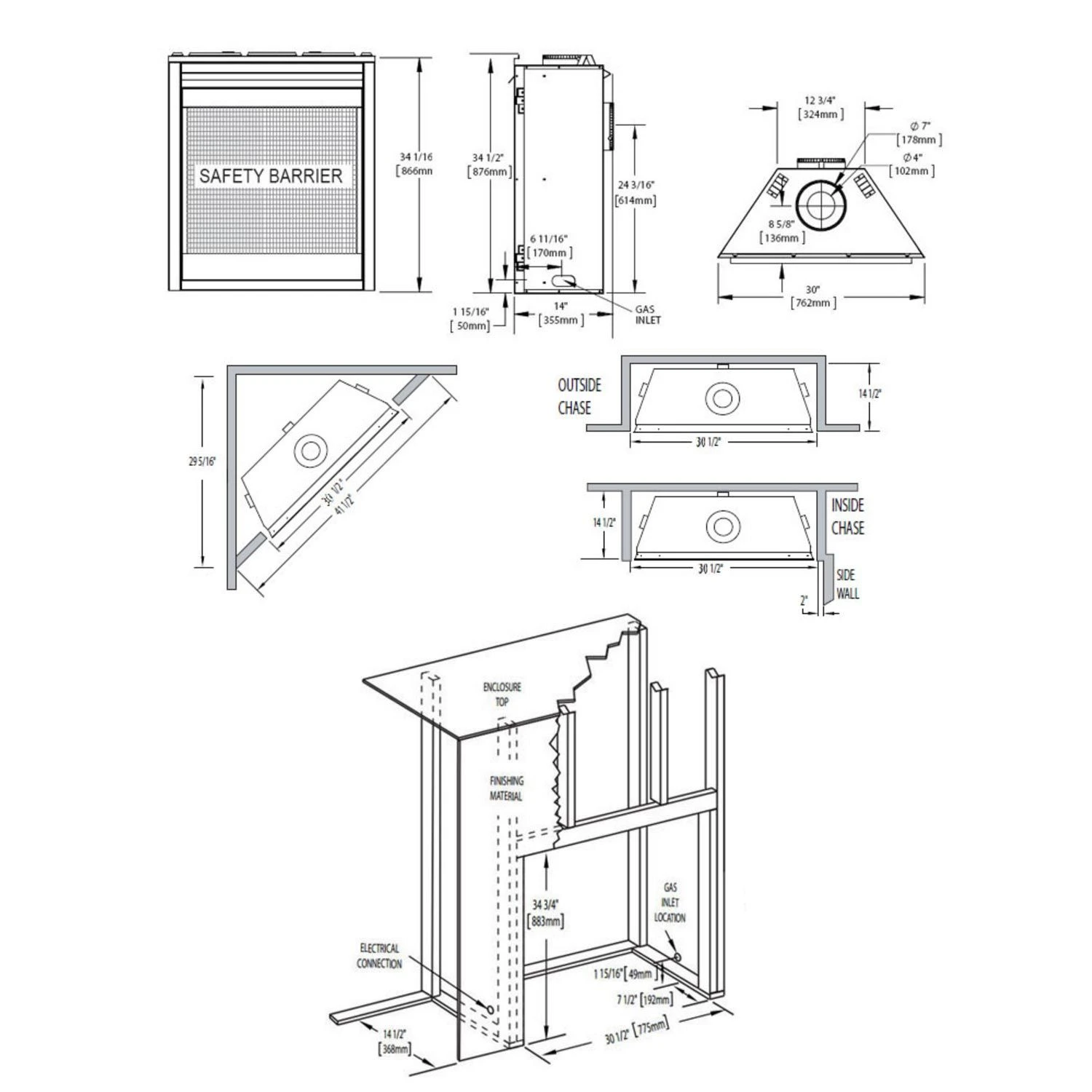 Napoleon B30NTRE-1 Ascent Series Electronic Ignition Direct Vent Gas Fireplace 8 Napoleon B30NTRE-1 Ascent Series Electronic Ignition Direct Vent Gas Fireplace - Image 6