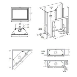 Napoleon B46NTR Ascent Series Millivolt Ignition Direct Vent Gas Fireplace -Lennox Fires Shop b46 dimensions 12 19