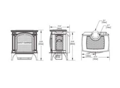 Napoleon GDS25-1 Bayfield Direct Vent Cast Iron Gas Stove 15 Napoleon GDS25-1 Bayfield Direct Vent Cast Iron Gas Stove -Lennox Fires Shop bayfield dimensions