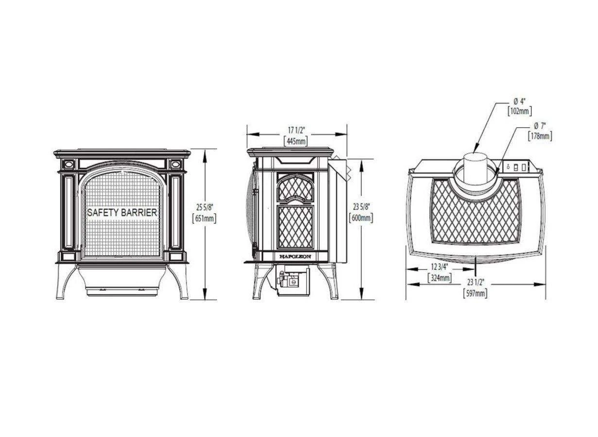 Napoleon GDS25-1 Bayfield Direct Vent Cast Iron Gas Stove 9 Napoleon GDS25-1 Bayfield Direct Vent Cast Iron Gas Stove - Image 7