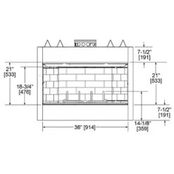 Majestic BE36 Royalton 36-Inch Radiant Wood Burning Fireplace -Lennox Fires Shop be36 specs a 01 20