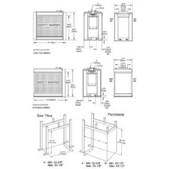 Napoleon BHD4ST Ascent Multi-View Series Electronic Ignition Double Sided Direct Vent Gas Fireplace 13 Napoleon BHD4ST Ascent Multi-View Series Electronic Ignition Double Sided Direct Vent Gas Fireplace -Lennox Fires Shop bhd4 dimensions doublesided 1