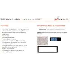 Amantii Panorama Extra Slim Built-In Smart Electric Fireplace -Lennox Fires Shop bi xtraslim config feat a 07 22