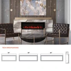 Amantii Panorama Extra Slim Built-In Smart Electric Fireplace -Lennox Fires Shop bi xtraslim config feat b 07 22