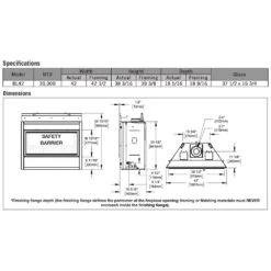 Napoleon BL42NTE Ascent Linear Series Electronic Ignition Direct Vent Gas Fireplace -Lennox Fires Shop bl42nte config h 08 22
