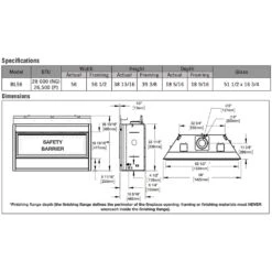 Napoleon BL56NTE Ascent Linear Series Electronic Ignition Direct Vent Gas Fireplace -Lennox Fires Shop bl56nte config spec a 08 22