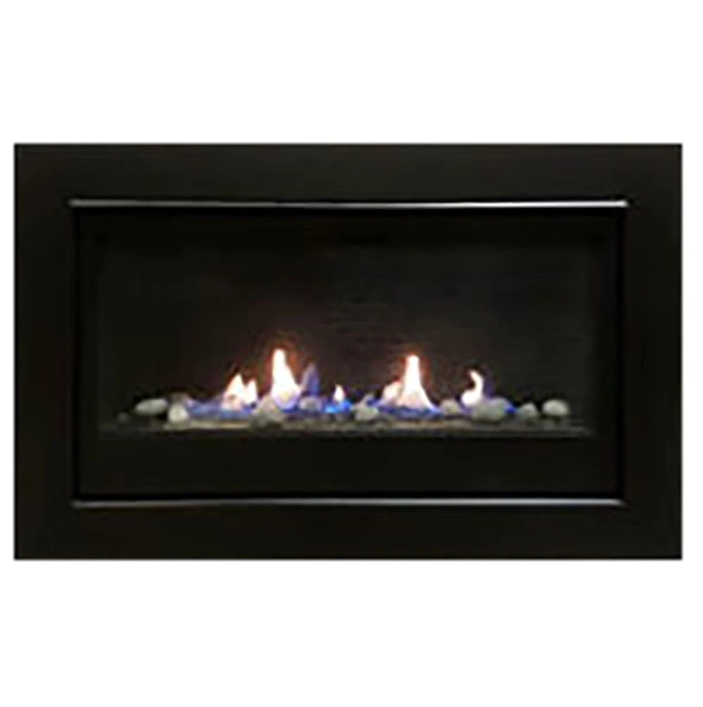 Sierra Flame BOSTON-36-EI 36-Inch Boston Direct Vent Built-In Gas Fireplace With Electronic Ignition, Fireglass And Pebble Media 3 Sierra Flame BOSTON-36-EI 36-Inch Boston Direct Vent Built-In Gas Fireplace With Electronic Ignition, Fireglass And Pebble Media
