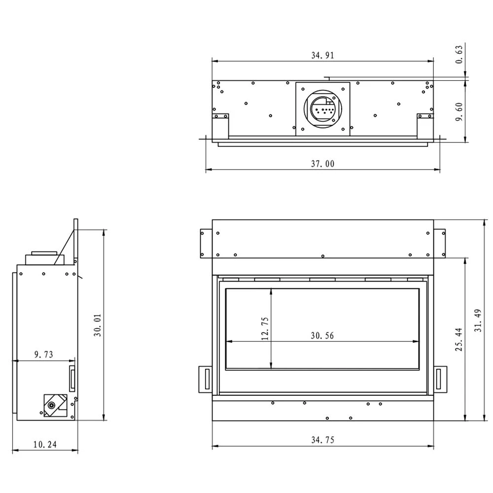 Sierra Flame BOSTON-36-EI 36-Inch Boston Direct Vent Built-In Gas Fireplace With Electronic Ignition, Fireglass And Pebble Media 6 Sierra Flame BOSTON-36-EI 36-Inch Boston Direct Vent Built-In Gas Fireplace With Electronic Ignition, Fireglass And Pebble Media - Image 4
