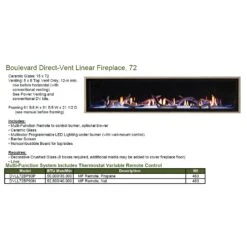 Empire White Mountain Hearth DVLL72 Boulevard Direct Vent Linear Fireplace, 72-Inches 11 Empire White Mountain Hearth DVLL72 Boulevard Direct Vent Linear Fireplace, 72-Inches -Lennox Fires Shop boulevard specs 72