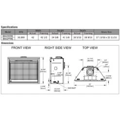 Napoleon BX42TRE Ascent X Series Electronic Ignition Direct Vent Gas Fireplace 17 Napoleon BX42TRE Ascent X Series Electronic Ignition Direct Vent Gas Fireplace -Lennox Fires Shop bx42tre config spec a 08 22