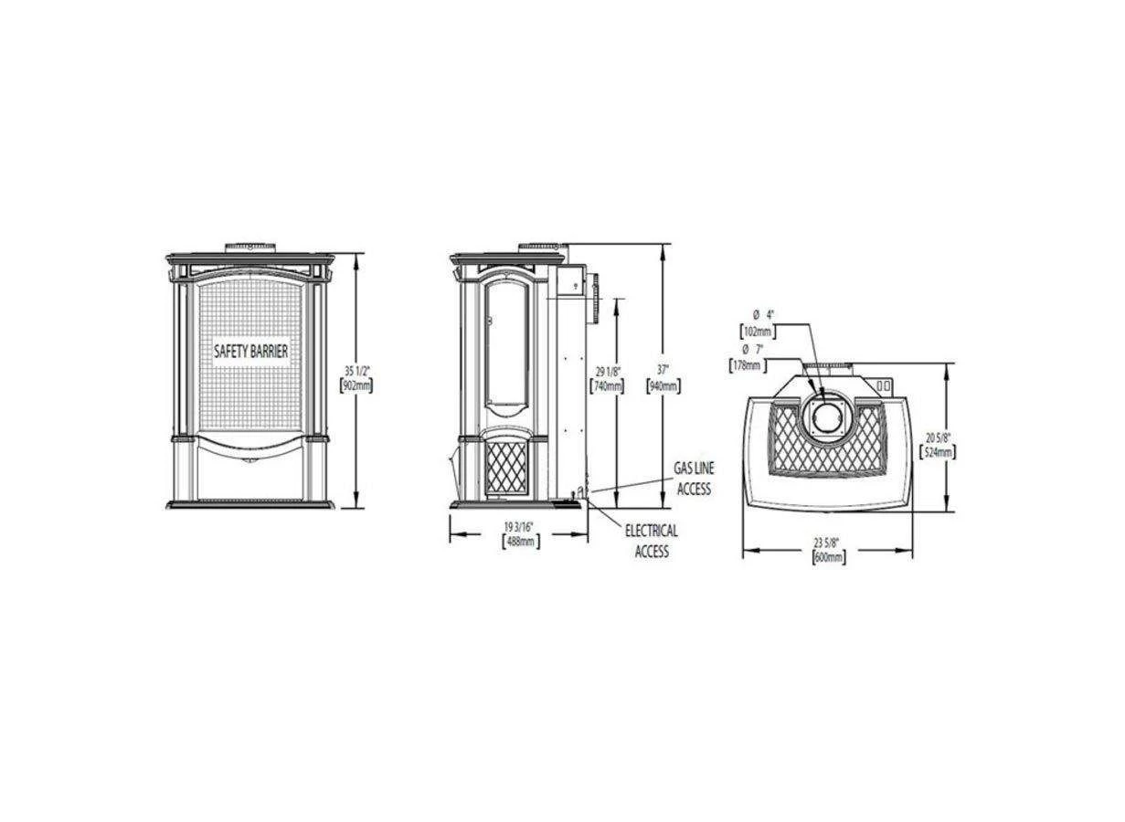Napoleon Castlemore Direct Vent Cast Iron Gas Stove 9 Napoleon Castlemore Direct Vent Cast Iron Gas Stove - Image 8