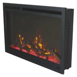 Remii CLASSIC-SLIM-30 Classic Extra Slim Smart Indoor Built-In Electric Fireplace With Black Steel Surround, 30-Inch 8 Remii CLASSIC-SLIM-30 Classic Extra Slim Smart Indoor Built-In Electric Fireplace With Black Steel Surround, 30-Inch -Lennox Fires Shop classic slim 26 c 07 22 1