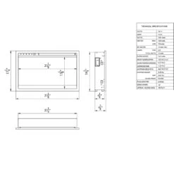 Remii CLASSIC-SLIM-26 Classic Extra Slim Smart Indoor Built-In Electric Fireplace With Black Steel Surround, 26-Inch -Lennox Fires Shop classic slim 26 spec a 07 22