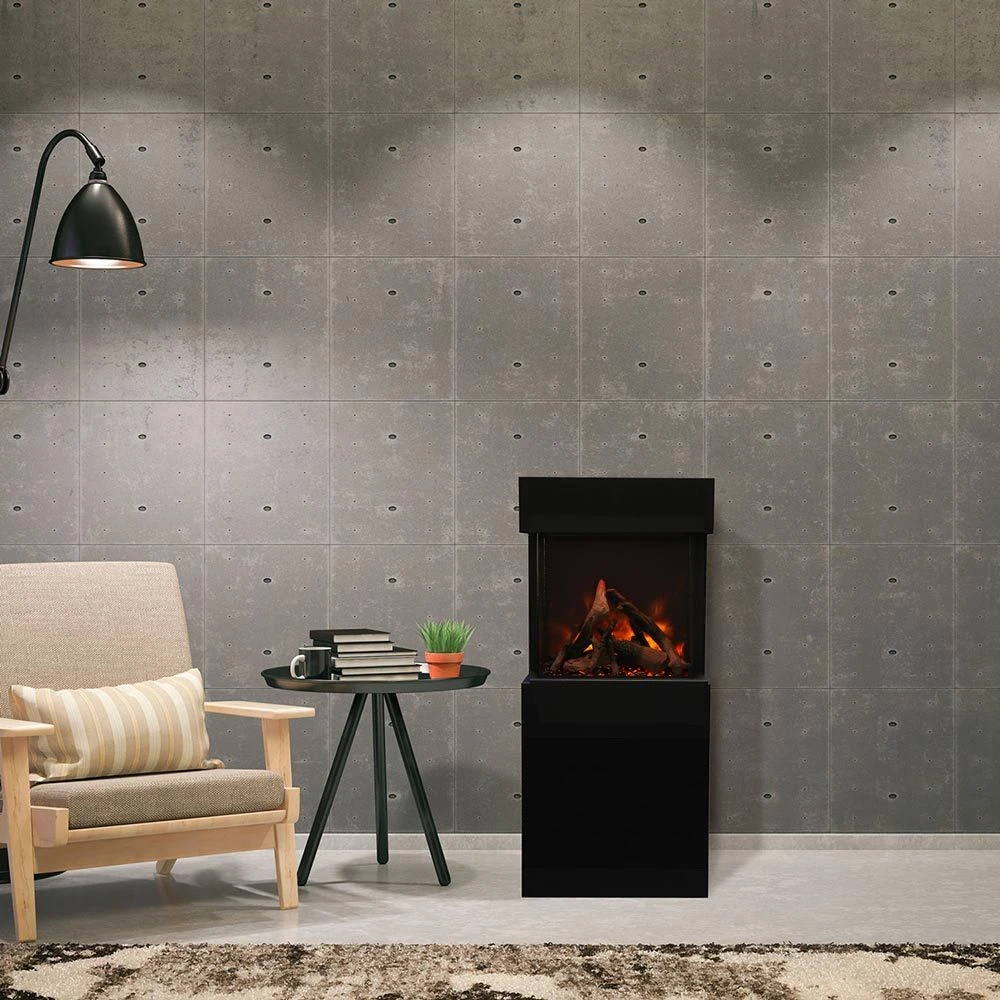 Amantii Tru-View Cube Indoor/Outdoor 3-Sided Smart Electric Fireplace 4 Amantii Tru-View Cube Indoor/Outdoor 3-Sided Smart Electric Fireplace - Image 2