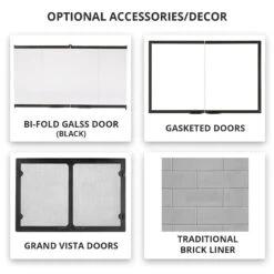 Majestic SA42 Sovereign 42-Inch Wood Burning Fireplace 8 Majestic SA42 Sovereign 42-Inch Wood Burning Fireplace -Lennox Fires Shop deco front options soverign majestic 12 20