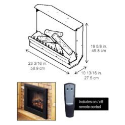 Dimplex DFI2310 Deluxe Fireplace Insert With Logs, 23-Inches 8 Dimplex DFI2310 Deluxe Fireplace Insert With Logs, 23-Inches -Lennox Fires Shop dfi2310 specs