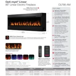 Dimplex Opti-Myst Linear Electric Fireplace, 86-Inch -Lennox Fires Shop dim 136809 g 05 23