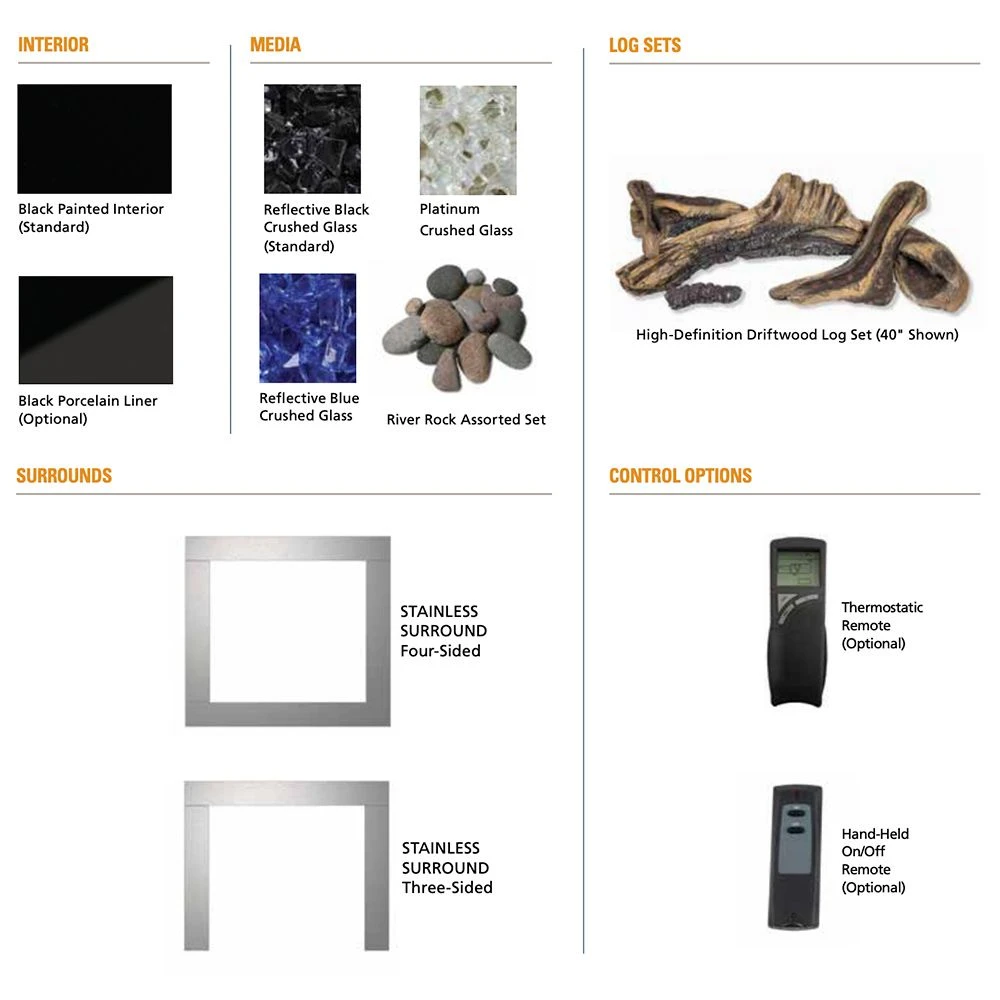 Superior DRC3035 35-Inch Electronic Ignition Direct Vent Gas Fireplace With Crushed Glass Media 7 Superior DRC3035 35-Inch Electronic Ignition Direct Vent Gas Fireplace With Crushed Glass Media - Image 5