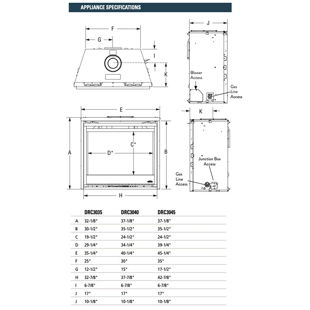 Superior DRC3045 45-Inch Electronic Ignition Direct Vent Gas Fireplace With Crushed Glass Media 9 Superior DRC3045 45-Inch Electronic Ignition Direct Vent Gas Fireplace With Crushed Glass Media - Image 7
