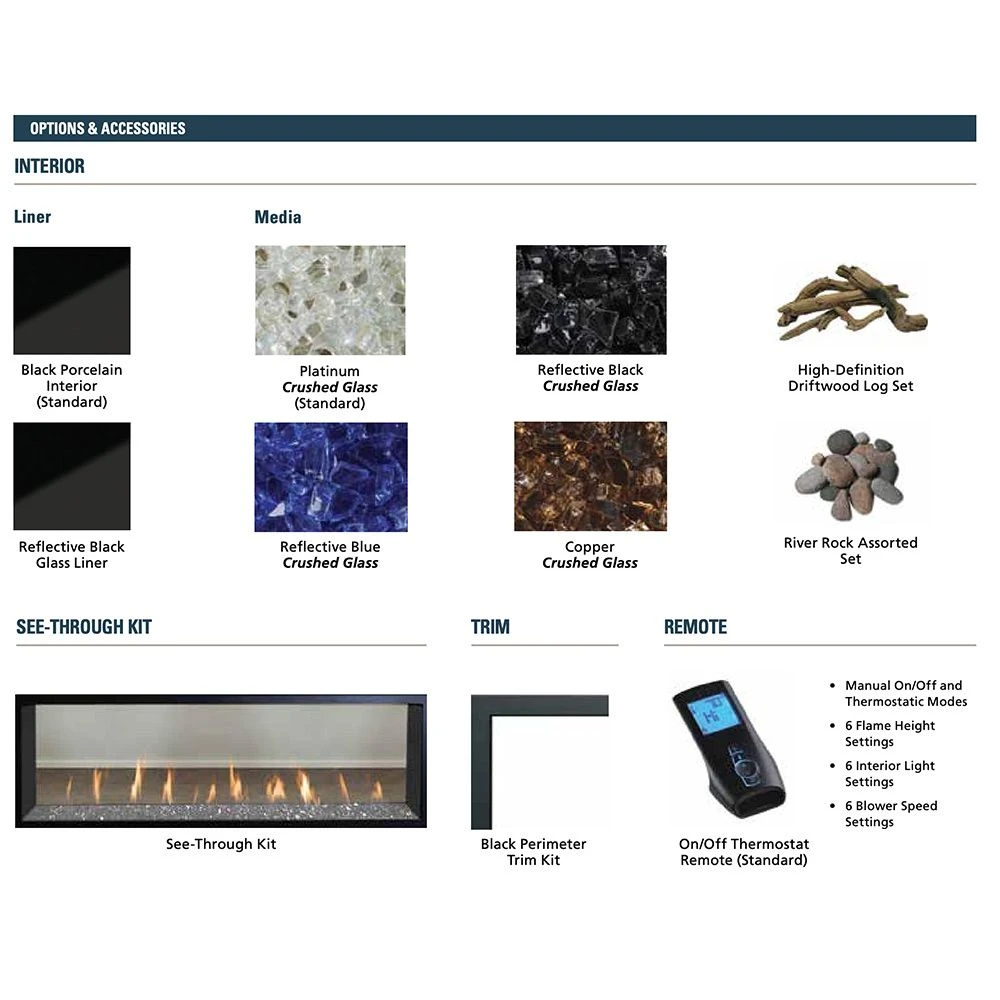 Superior DRL6072-ST 72-Inch Electronic Ignition Direct Vent See-Through Gas Fireplace With Remote & Crushed Glass Media 5 Superior DRL6072-ST 72-Inch Electronic Ignition Direct Vent See-Through Gas Fireplace With Remote & Crushed Glass Media - Image 3