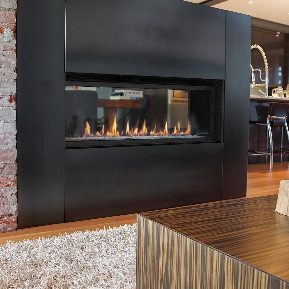 Superior DRL6072-ST 72-Inch Electronic Ignition Direct Vent See-Through Gas Fireplace With Remote & Crushed Glass Media 4 Superior DRL6072-ST 72-Inch Electronic Ignition Direct Vent See-Through Gas Fireplace With Remote & Crushed Glass Media - Image 2