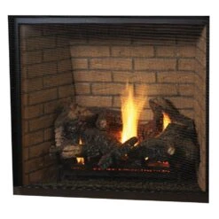 Superior DRT6340 40-Inch Electronic Ignition Direct Vent Gas Fireplace With Remote & Split Oak Logs