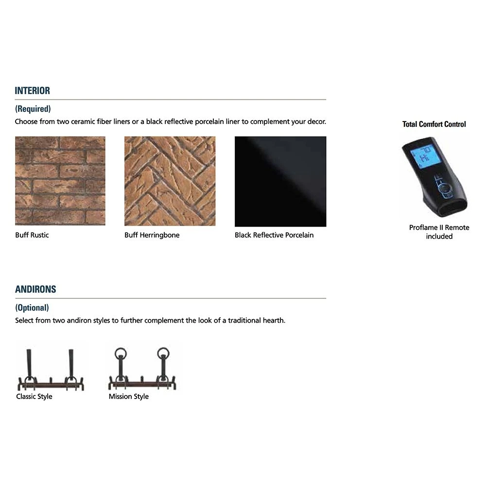 Superior DRT6345-PV 45-Inch Electronic Ignition Direct Vent Power Vent Gas Fireplace With Remote & Split Oak Logs 6 Superior DRT6345-PV 45-Inch Electronic Ignition Direct Vent Power Vent Gas Fireplace With Remote & Split Oak Logs - Image 4
