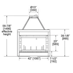 Majestic DSR42 Designer Series 42-Inch See-Through Wood Burning Fireplace 7 Majestic DSR42 Designer Series 42-Inch See-Through Wood Burning Fireplace -Lennox Fires Shop dsr42 specs a 01 21