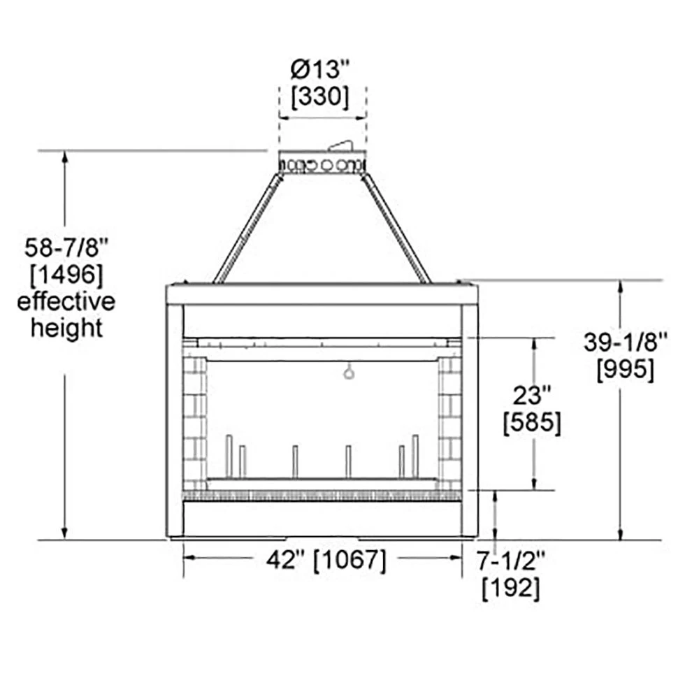 Majestic DSR42 Designer Series 42-Inch See-Through Wood Burning Fireplace 5 Majestic DSR42 Designer Series 42-Inch See-Through Wood Burning Fireplace - Image 3