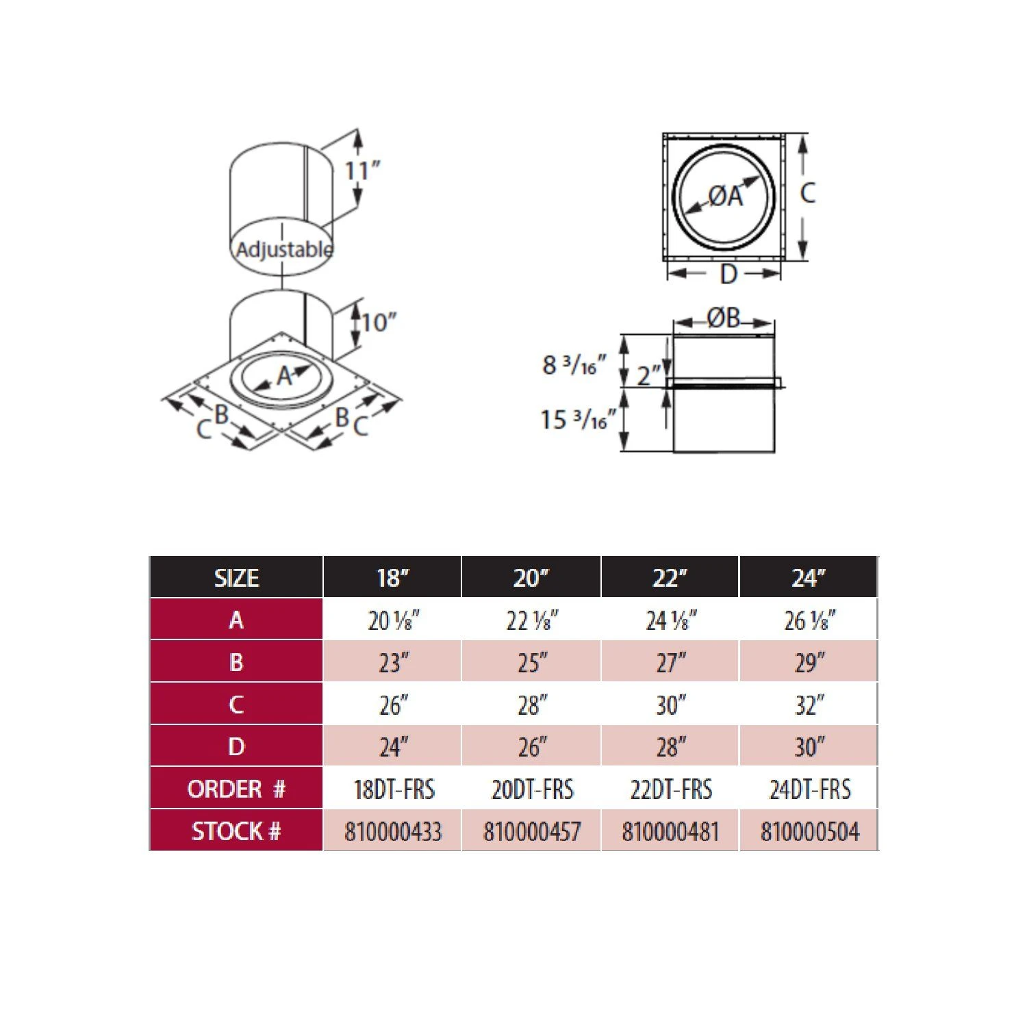 DuraVent DT-L-FRS DuraTech Firestop Radiation Shield 5 DuraVent DT-L-FRS DuraTech Firestop Radiation Shield - Image 3