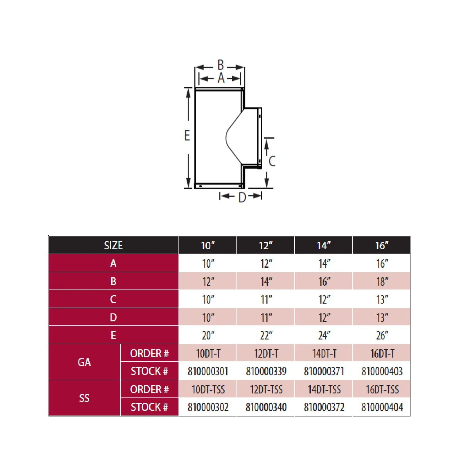 DuraVent 14DT-Tx DuraTech 14-Inch Diameter Tee With Cap 4 DuraVent 14DT-Tx DuraTech 14-Inch Diameter Tee With Cap - Image 2