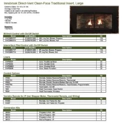 Empire White Mountain Hearth DVC28IN Innsbrook Clean-Face Direct Vent Gas Fireplace Insert, 28-Inches -Lennox Fires Shop dvc28in specs a 10 21