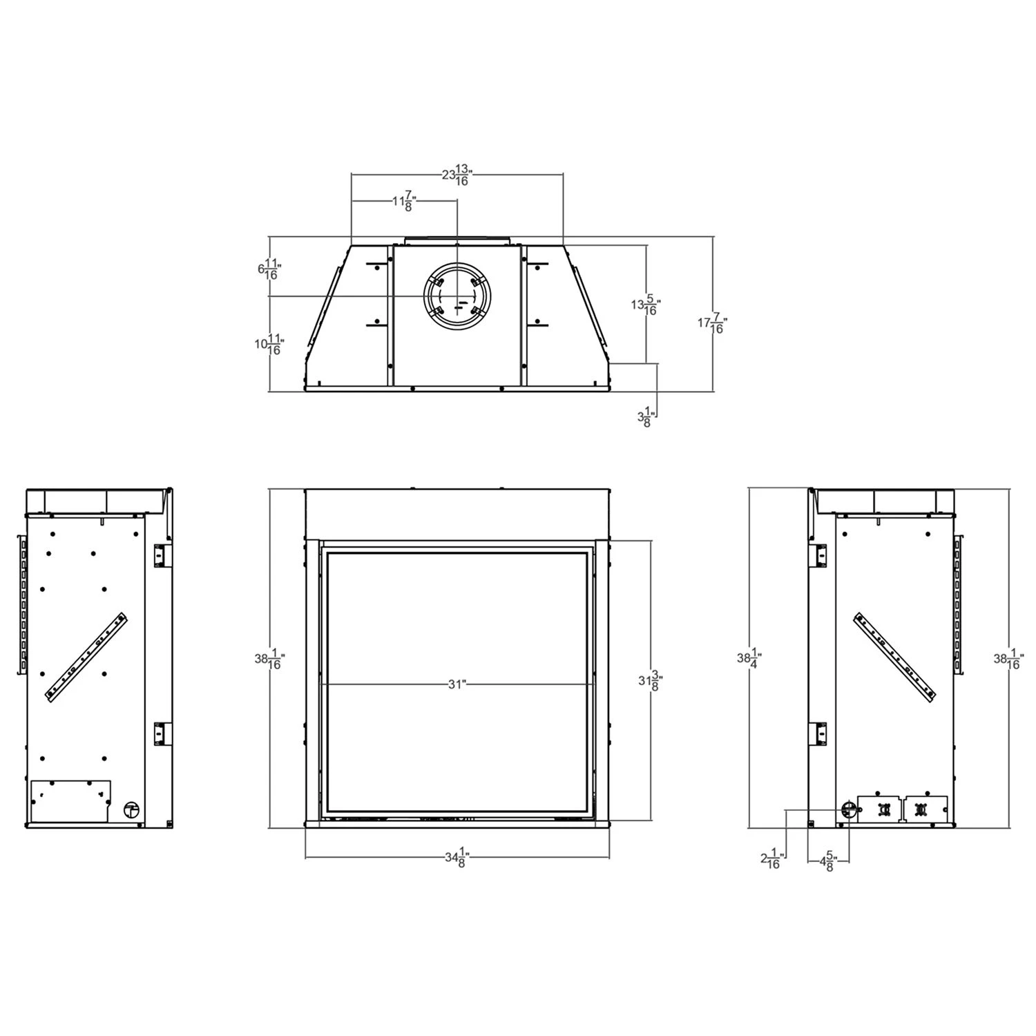 Empire White Mountain Hearth DVCC32BP Tahoe Clean-Face Direct Vent Contemporary Premium Gas Fireplace, 32-Inches 8 Empire White Mountain Hearth DVCC32BP Tahoe Clean-Face Direct Vent Contemporary Premium Gas Fireplace, 32-Inches - Image 6