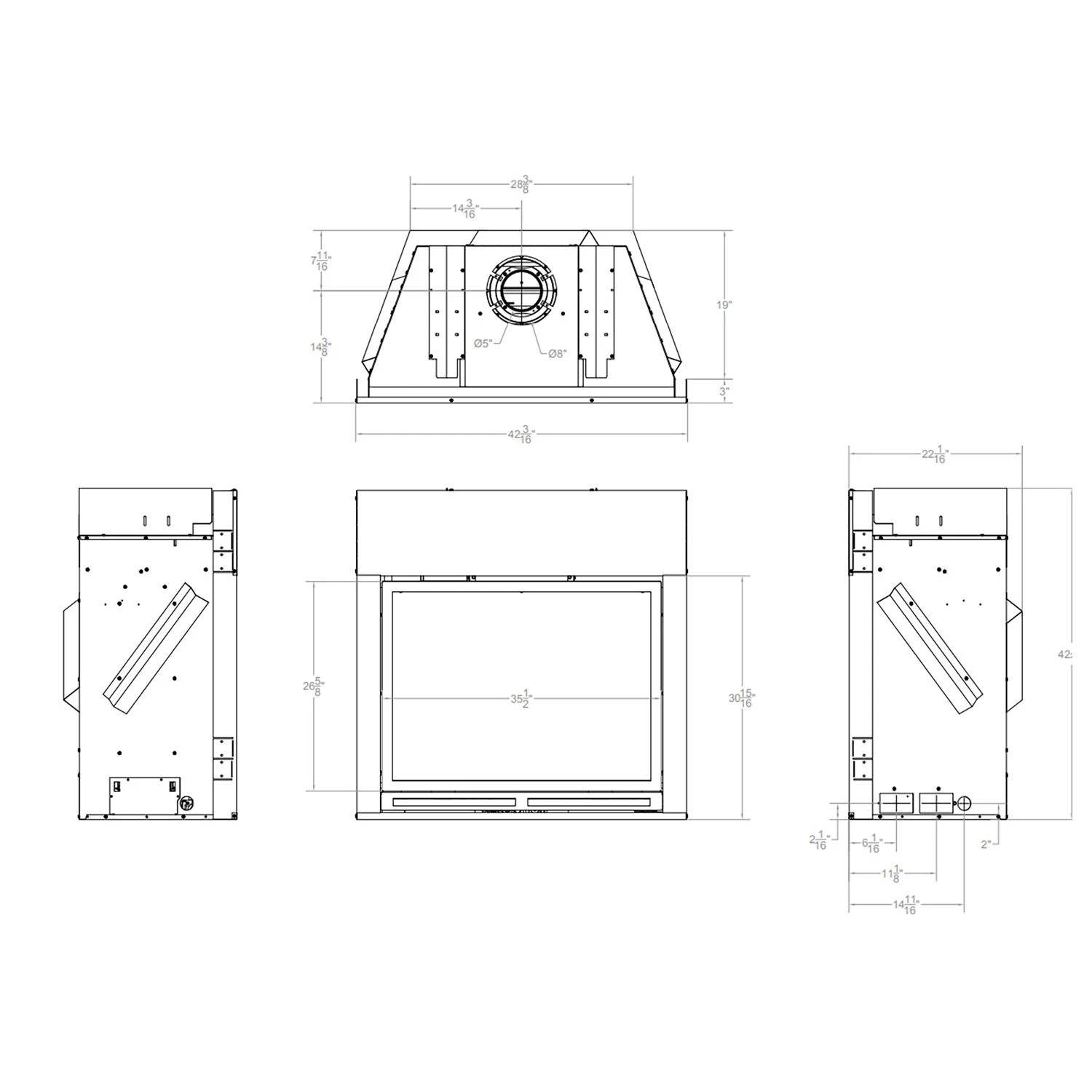 Empire White Mountain Hearth DVCX36FP Tahoe Clean-Face Direct Vent Luxury Gas Fireplace, 36-Inches 8 Empire White Mountain Hearth DVCX36FP Tahoe Clean-Face Direct Vent Luxury Gas Fireplace, 36-Inches - Image 6
