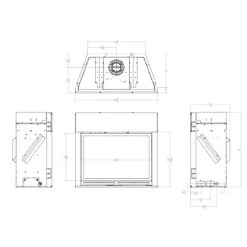 Empire White Mountain Hearth DVCX42FP Tahoe Clean-Face Direct Vent Luxury Gas Fireplace, 42-Inches -Lennox Fires Shop dvcx42fp dimensions