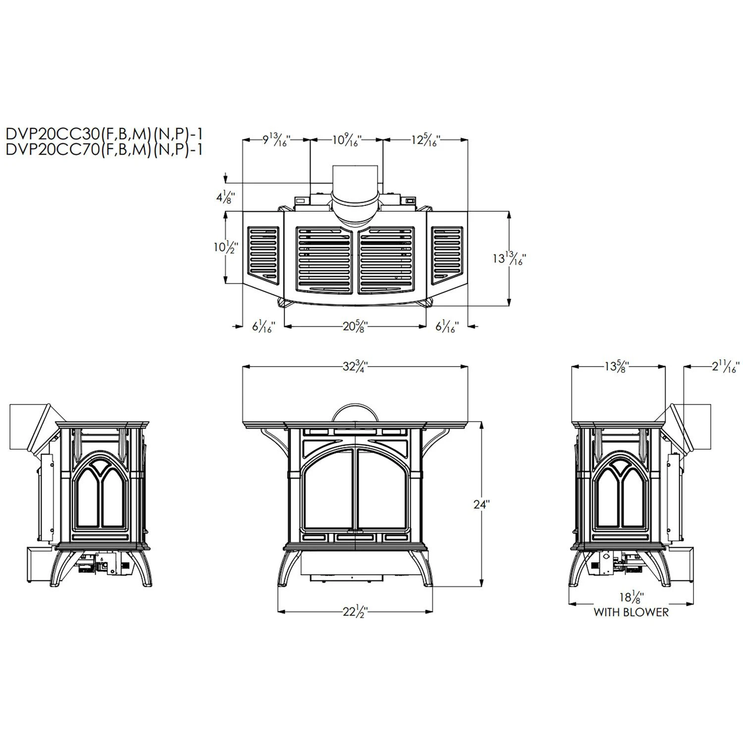 Empire White Mountain Hearth DVP20CC Direct-Vent Cast Iron Stove With Slope Glaze Burner, 20-Inches 10 Empire White Mountain Hearth DVP20CC Direct-Vent Cast Iron Stove With Slope Glaze Burner, 20-Inches - Image 8