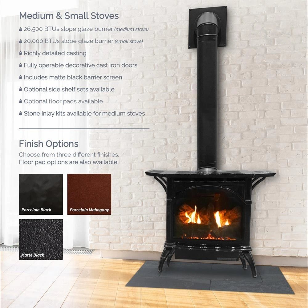 Empire White Mountain Hearth DVP30CC Direct-Vent Cast Iron Stove With Slope Glaze Burner, 30-Inches 6 Empire White Mountain Hearth DVP30CC Direct-Vent Cast Iron Stove With Slope Glaze Burner, 30-Inches - Image 4