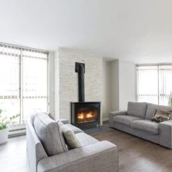 Empire White Mountain Hearth DVP20MS Direct Vent 20-Inch Steel Stove With Log Set -Lennox Fires Shop dvp20ms ls b 10 21