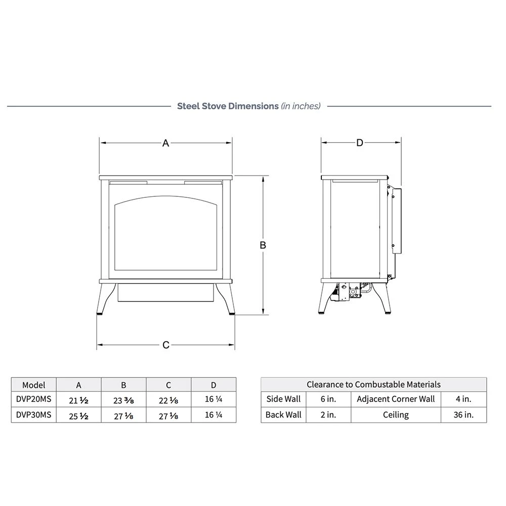 Empire White Mountain Hearth DVP30MS Direct Vent 30-Inch Steel Stove With Log Set 7 Empire White Mountain Hearth DVP30MS Direct Vent 30-Inch Steel Stove With Log Set - Image 5